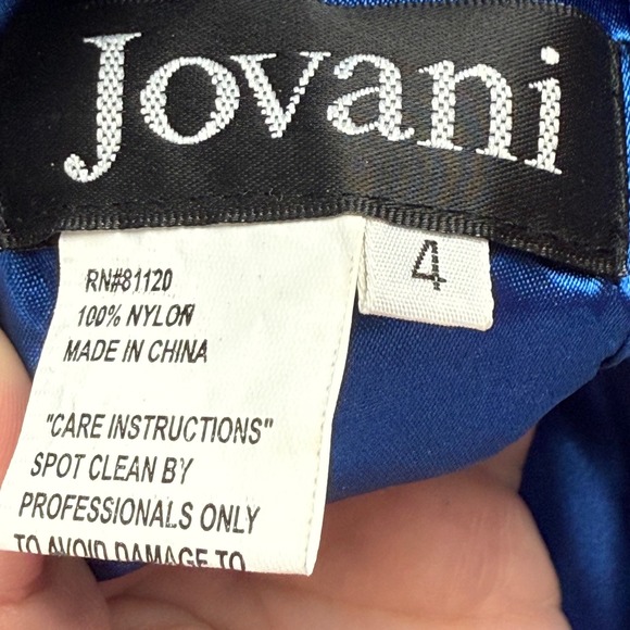 Jovani Beaded Rhinestone Corset Dress Sz 4 Prom Pageant Y2K Sparkle Tulle - Picture 2 of 11